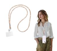 Lanières de Téléphone en Bandoulière, Cordon Telephone avec Patch, Femmes Antivol Sangle de Suspension Telephone, Strass Sangle de Cou pour Téléphone Compatibles avec Plupart des Smartphones