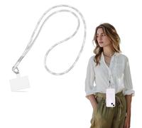 Lanières de Téléphone en Bandoulière, Cordon Telephone avec Patch, Femmes Antivol Sangle de Suspension Telephone, Strass Sangle de Cou pour Téléphone Compatibles avec Plupart des Smartphones