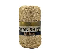 Lanières laminées Swan Shiny Glitter 250g - 250 mètres pour sacs à main et bien plus encore (or/or, SHINY GLITTER)