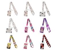 Lanières Mickey Mouse et Minnie, porte-clés, sangle de cou, breloque, porte-carte d'identité, cordon pour clés, corde à suspendre DIY, anneau porte-clés 36-No lanyard