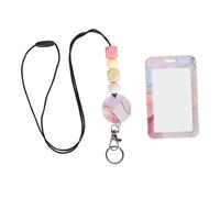 Lanières pour Badges D'identification, Porte-clés perlé Portable et Détachable, Lanière pour Enseignant avec Porte-carte d'identité, pour les Femmes au Bureau D'affaires (3)