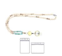 Lanières pour badges d'identité, porte-badges d'identité | Cordons de perles en bois avec nom réglable - Cordons porte-badge de déverrouillage