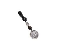 Lanières Pour Clés Porte-clés de voiture Dieu la richesse, pendentif Fortune en argent massif, signifiant cadeau bonne chance for les hommes, ornement sac à dos Accessoires Pour Porte-clés