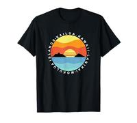 Lanikai Motif Cercles des îles Mokulua (Texte Blanc) T-Shirt