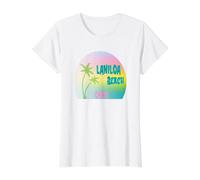 Laniloa Beach, Oahu, Hawaï : Aventure sur la Plage Tropicale T-Shirt Graphique avec Valeur, Femme, Blanc, XL