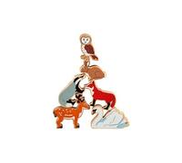 Lanka Fair Trade - lot de 6 figurines en bois animaux de la campagne