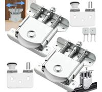 Lankai 4 Pièces Roulette Porte Coulissante Pour Placard et Armoire - Antirouille, Muet, Set Complet