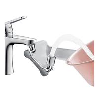 Lankai Embout Robinet Pivotant 1440°, Robinet d'Extension Multifonctionnel Rotatif à 1440 Degrés, Aérateur De Rallonge Multifonctionnel, 2 Modes d'Eau Réglable, Rallonge De Robinet Avec Filtre