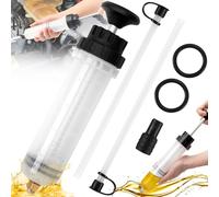 lankai Seringue a Huile, 200CC Pompe Vidange Huile Moteur, Pompe de Remplissage de Liquide D'huile, Huile Aspiration Seringue, Extraction Liquide de Frein avec Tube D'extension, pour Huile, Diesel
