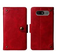 Lankashi Cuir Housse Téléphone Case pour MyPhone 7340 LTE 2.8" Coque Étui Cas Couverture Protecteur Cover Portefeuille Antichoc Cover Case (Rouge)