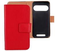 Lankashi Flip Book-Style PU Cuir Housse Coque Etui Cas Couverture TPU Silicone Protecteur Case Cover Portefeuille pour Doro Liberto 8040 8042 5 inch (Rouge)