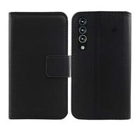 Lankashi Flip Folio Veritable Cuir Housse Coque Etui Cas pour Blackview BL6000 Pro 5G 6.36" TPU Silicone Premium Cover Case Couverture Protecteur Portefeuille Genuine Leather Book Wallet (Noir)