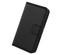 Lankashi Flip Folio Veritable Cuir Housse Coque Etui Cas pour Doogee S60 / S60 Lite 5.2" Premium Cover Case Couverture Protecteur Portefeuille Genuine Leather Book Wallet (Noir)