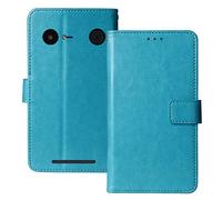 Lankashi Flip Premium Retro Business Cuir Housse Coque Étui pour Doro 8035 Cas Magnétique Téléphone Couverture Protecteur Portefeuille Cover TPU Silicone Case Support (Bleu)