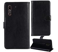 Lankashi Flip Premium Retro Business Cuir Housse Coque Étui pour Doro 8080/8062 5.7" Cas Magnétique Téléphone Couverture Protecteur Portefeuille Cover Case Support Book Stand (Noir)