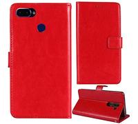 Lankashi Flip Premium Retro Business Cuir Housse Coque Étui pour Energizer Powermax P600S 5.99" Cas Magnétique Téléphone Couverture Protecteur Portefeuille Cover Case Support Book Stand (Rouge)