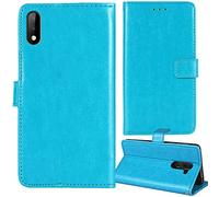 Lankashi Flip Premium Retro Business Cuir Housse Coque Étui pour Konrow Sky 55 / Easy S55 / Easy S55P Cas Magnétique Téléphone Couverture Protecteur Portefeuille Cover Case Support Book Stand (Bleu)