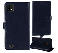 Lankashi Flip Premium Retro Business Cuir Housse Coque Étui pour Orange Neva Leaf 5.99" Cas Magnétique Téléphone Couverture Protecteur Portefeuille Cover Case Support Book Stand (Bleu Fonce)