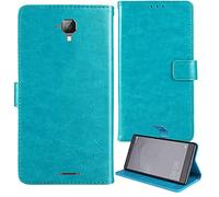 Lankashi Flip Premium Retro Business Cuir Housse Coque Étui pour SFR Altice S40 5" Cas Magnétique Téléphone Couverture Protecteur Portefeuille Cover Case Support Book Stand (Bleu)