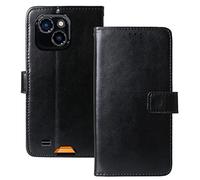 Lankashi Flip Premium Retro Business Cuir Housse Coque Étui TPU Silicone pour Oukitel WP32 5.93" Cas Magnétique Téléphone Couverture Protecteur Portefeuille Cover Case Support Book Stand (Noir)