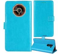 Lankashi Flip Premium Retro Cuir Housse Coque Étui pour Lagenio Panther2 / Panther2 Pro 6.7" Cas Magnétique Téléphone Couverture Protecteur Cover Case Support (Bleu)