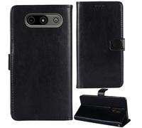 Lankashi Flip Premium Retro Cuir Housse Coque Étui pour MyPhone 7340 LTE 2.8" Cas Magnétique Téléphone Couverture Protecteur Cover Case Support (Noir)