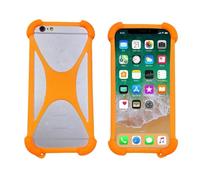 Lankashi Housse Case Cover Etui Coque Soft Silicone Bumper Couverture Protecteur Phone Case pour Logicom EZY 2 5" Orange