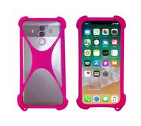 Lankashi Housse Case Cover Etui Coque Soft Silicone Bumper Couverture Protecteur Phone Case pour Walton NEXG N26 6.6" Rose