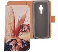 Lankashi Housse Case Cuir Cover Flip Etui Coque Protection Skin pour Nokia Lumia 230 2.8" Wing Girl Design
