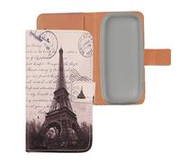 Lankashi Housse Case PU Cuir Cover Flip Etui Coque TPU Silicone Protection Skin pour Nokia 105 (2019) (Stamp Tower Design)