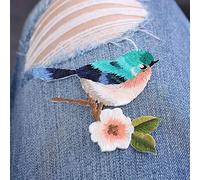 Lankater 1pc Oiseaux Broderie Forme Patch Sew Iron Badge Vêtements en Tissu À Coudre Correctifs Applique Craft