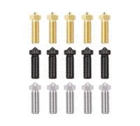 LANKEGU Lot de 15 buses pour imprimante 3D Anycubic Vyper, 5 pièces en acier trempé, 5 pièces en acier inoxydable + 5 pièces en laiton, kit de buses de 0,4 mm pour Vyper, Kobra Plus, Kobra Max