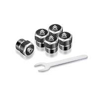 LANKEKE Valve Pneu Voiture pour Citroen C3 Aircross 2017-2021, Alliage Bouchon Valve Pneu Capuchon Antipoussière avec Joint D'Etanchéité Bouchons de Valve de Pneu Auto Accessoires,A