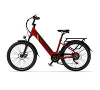LANKELEISI ES500PRO Vélo de ville électrique(Red)