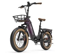 LANKELEISI GOLF-X/GOLFX 960Wh Urbain Pliable à Cadre Bas Vélo Électrique（Violet)