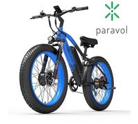 LANKELEISI MG740 Vélo électrique à double moteur-2*1000 moteurs avant et arrière-Batterie Samsung 20AH-Shimano 7 vitesses-Bleu