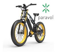 LANKELEISI RV700 Fat Tire Vélo électrique -Moteur 1000 W - Batterie 16 Ah - 7 vitesses - Suspension entièrement hydraulique -jaune