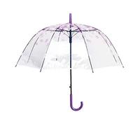 Lanker Transparent Parapluie, Bulle Dôme À Bulles Cage À Oiseaux Bâton Parapluie Coupe-Vent Moitié Automatique Pliable pour Femmes Enfants De Mariage Voyage Party Camping Home Décoration Parapluie