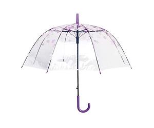 Lanker Transparent Parapluie, Bulle Dôme À Bulles Cage À Oiseaux Bâton Parapluie Coupe-Vent Moitié Automatique Pliable pour Femmes Enfants De Mariage Voyage Party Camping Home Décoration Parapluie
