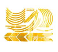 Lanko 1 lot d'autocollants réfléchissants pour trottinette - Kit d'autocollants pour trottinette - Autocollants pliables (jaune)