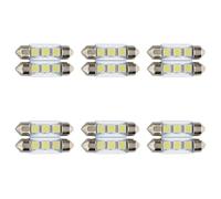 Lanko 12X C5W 3 LED SMD 5050 36mm Plaque Xenon Blanc Ampoule Navette Festons Dome Plafonnier Voiture