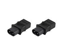 Lanko 2X 2 Broches Iec 320 C8 Mâle Une Iec 320 C9 Adaptateur Ca 6A / 250V Convertisseur de Puissance Industriel Eu