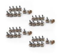 Lanko 40 Pieces Ajustement Superieur Potentiometre D'Arbre Molete Lineaire Double Potentiometre A Double Arbre Molete 50K Ohm B50K