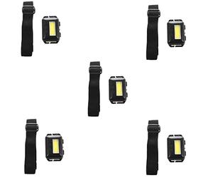 Lanko 5X COB LED Mini Lampe Frontale 3 Modes Tête Étanche À La Pluie Tête Lampe de Poche pour Camping en Plein Air Pêche Noir