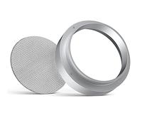 Lanko Anneau doseur de café de 51 mm, anneau doseur de café en aluminium avec écran de disque, passoire à en acier inoxydable pour porte-filtre