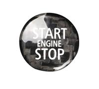 Lanko Autocollant pour bouton Start Stop en fibre de pour R55 R56 R57 R58 R59 R60 R61(B)
