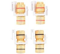 Lanko Banana Jack Insert de connecteur de poteau de reliure avec anneaux noirs et rouges, pour haut-parleur audio type vis, 2 paires/paquet de 4