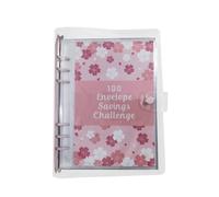 Lanko Challenge Binder Lot de 100 pochettes pour Save 5050 avec enveloppes en espèces pour planification budgétaire Rouge