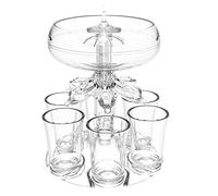Lanko Distributeur de de fête avec 6 verres à shot - Distributeur d'alcool en acrylique sans contact pour , cidre, cocktail