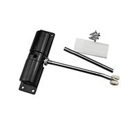 Lanko Ferme-porte roue de ceinture noire pour lumière de porte automatique réglable Ferme-porte avec ressort en alliage de zinc